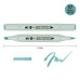 Маркер спиртовий Бірюзово-зелений SANTI Brush, №57 Teal Green