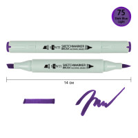 Маркер спиртовий Темно-фіолетовий SANTI Brush, №75 Dark Violet