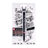 Набір лінерів 6 шт Sakura Чорний, PIGMA MICRON Black Edition (005-08)