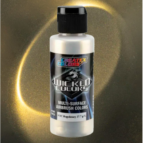 Краска для аэрографии Hi-Lite Золото W400, Wicked Colors Createx Hi-Lite Gold 60 мл
