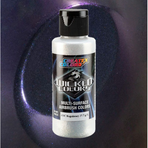Краска для аэрографии Hot Rod Sparkle Фиолетовый W426, Wicked Colors Createx Hot Rod Sparkle Purple 120 мл