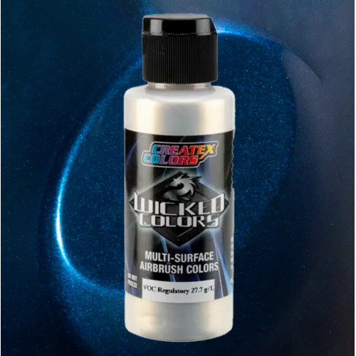 Краска для аэрографии Cosmic Sparkle Синий W444, Wicked Colors Createx Cosmic Sparkle Blue 60 мл