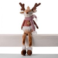 Новогодняя мягкая игрушка Yes! Fun Олень с короной 45см, LED, сидит Новогодняя мягкая игрушка Yes! Fun Олень с короной 45см, LED, сидит