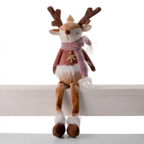 Новорічна м'яка іграшка Yes! Fun Олень з короною 45см, LED, сидить