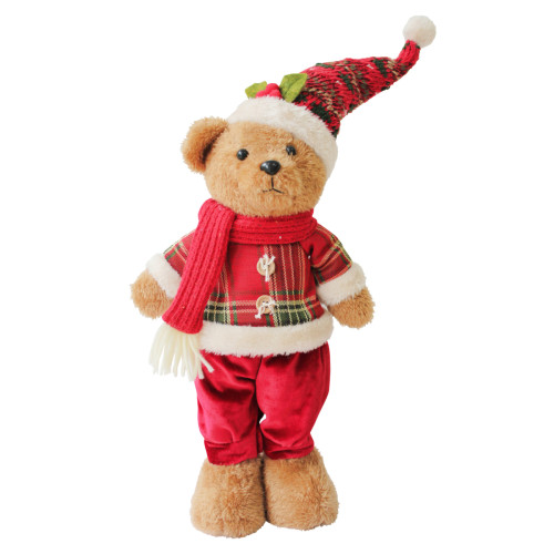 Новорічна м'яка іграшка Yes! Fun Ведмедик хлопчик 35,5 см