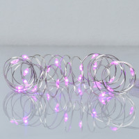 Электрогирлянда Yes! Fun Нить на медной проволоке 20 LED розовая, 2 м статич батарейка