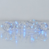 Электрогирлянда Yes! Fun Нить на медной проволоке 20 LED синяя, 2 м статич батарейка