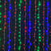 Электрогирлянда штора Novogodko, 238 LED, многоцветная, 2х2 м, 8 реж., коннектор