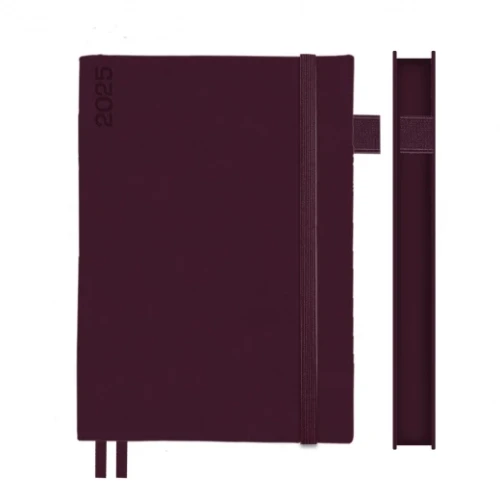 Щоденник недатований А6 Leo Planner 352 сторінки, Бордо