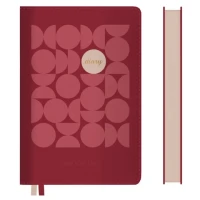 Ежедневник недатированный А6 Leo Planner 352 страницы, Темно-красный