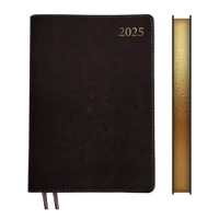 Ежедневник датированный А5 Leo Planner интегральный 368 страниц, Коричневый темный