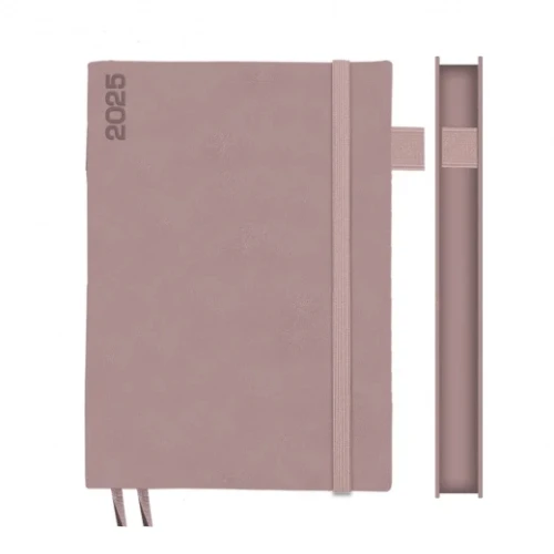 Щоденник датований А5 Leo Planner інтегральний 368 сторінок, Рожевий