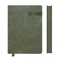 Ежедневник датированный А5 Leo Planner интегральный 368 страниц, Хаки