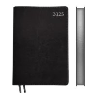 Щоденник датований А5 Leo Planner інтегральний 368 сторінок, Чорно-синій