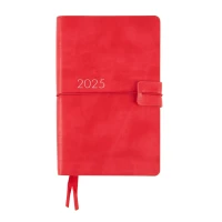 Ежедневник датированный 2025 год 12х20cм Leo Planner 352 страниц, Красный