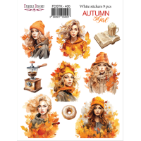 Набор наклеек (стикеров) 10 шт, Autumn Girl, №400