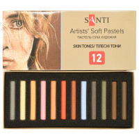 Набір сухої пастелі Тілесні відтінки Santi Skin Tones 12 кольорів