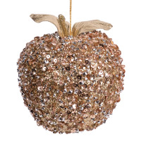 Прикраса новорічна Яблуко 10 х 12 см золота, Yes! Fun