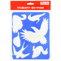 Трафарет для малювання Птахи 20х16 см 1Вересня, 1 шт