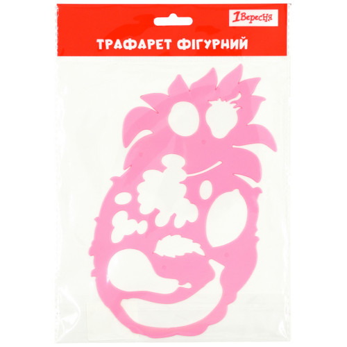 Трафарет для рисования фигурный Ананас и фрукты 20х13 1 шт