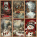 Набір двостороннього скраппаперу Nostalgic Christmas 30,5x30,5см, 10 аркушів