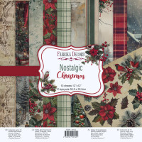 Набір двостороннього скраппаперу Nostalgic Christmas 30,5x30,5см, 10 аркушів