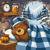 Картина за номерами Ведмежий відпочинок 15126-AC 30х30 см