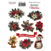 Nostalgic Christmas, №902 Набір наклейок (стікерів) 9 шт