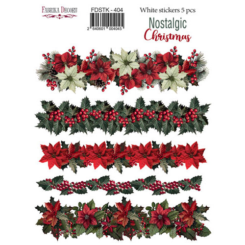 Nostalgic Christmas, №504 Набір наклейок (стікерів) 5 шт