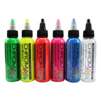 Набор флуоресцентных акриловых красок, ChromaAir Fluorescent Sampler Set  5 шт по 60 мл