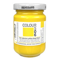 Акриловая краска Темный кадмиевый желтый Renesans Colours, 125 мл