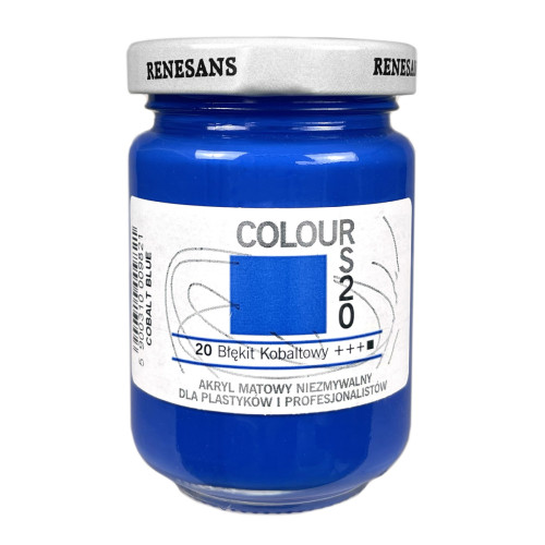 Акрилова фарба Кобальтова блакитна Renesans Colours, 125 мл