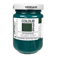 Акрилова фарба №26 Смарагдово-зелена Renesans Colours, 110 мл