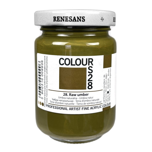 Акрилова фарба Умбра натуральна Renesans Colours, 125 мл