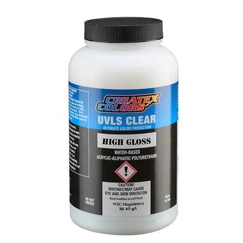 Лак ультра-глянцевий із захистом від вигоряння Createx 4053 UVLS High GLoss Clear, 480 мл