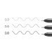 Набiр лайнерiв Copic Multiliner, 3 шт (0,3+0,5+0,8), чорний
