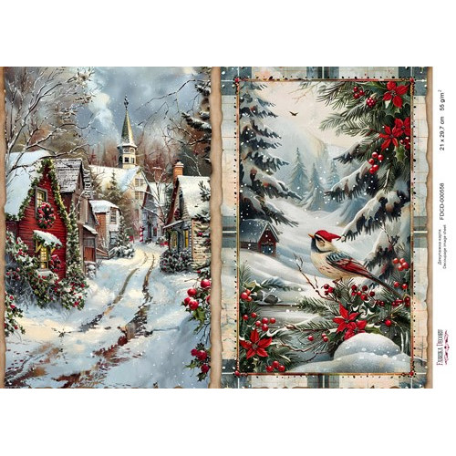 Декупажная карта №0558, 21x29,7 см