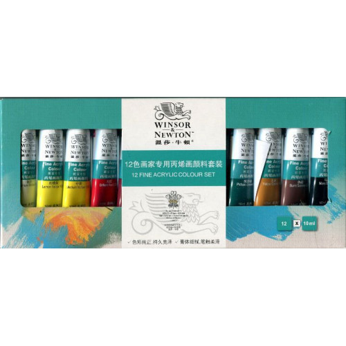 Професійний набір акрилових фарб Winsor Newton (12 x 10 мл)