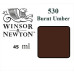 Художня олія фарба Winsor Newton № 530 Умбра палена, туба 45 мл