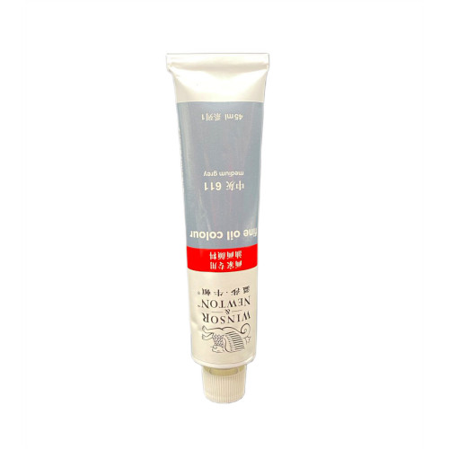 Художня олія фарба Winsor Newton № 611 Середньо-сіра, туба 45 мл