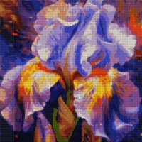 Алмазна мозаїка SANTI Яскравий ірис, 40x40 см