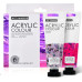 Художественные акриловые краски с блестками Art Rangers Acrylic glitter 6 цветов в тубах по 75мл