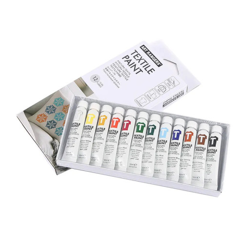 Набір акрилових фарб для розпису тканини Art Rangers Textile Paint 12 кольорів по 12 мл