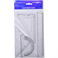 Набір для креслення (лінійка, транспортир, 2 трикутники)