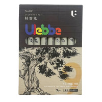 Пігментні лінери (капілярні ручки) ULEBBE, 9 штук