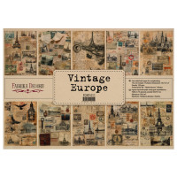 Набор односторонней крафт-бумаги для скрапбукинга Vintage Europe 42x29,7 см, 10 листов