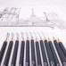 Набор графитных карандашей Conte Drawing Set, 12 шт (3H-6B), в металлической упаковке