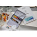 Набор акварельных красок Lefranc Fine Watercolour Set Half Pans, полукювета, 12 цв., в металлической упаковке