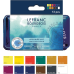 Набор акварельных красок Lefranc Fine Watercolour Set Half Pans, полукювета, 12 цв., в металлической упаковке