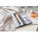 Набор акварельных красок Lefranc Fine Watercolour Set Half Pans, полукювета, 24 цв., в металлической упаковке